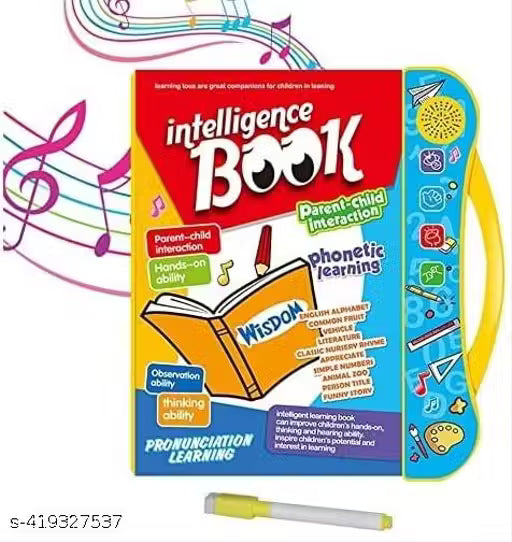 E-Book for Kids - Interactive Learning with Clear Voice & Touch Sensor for Kids (Batteries not included)
